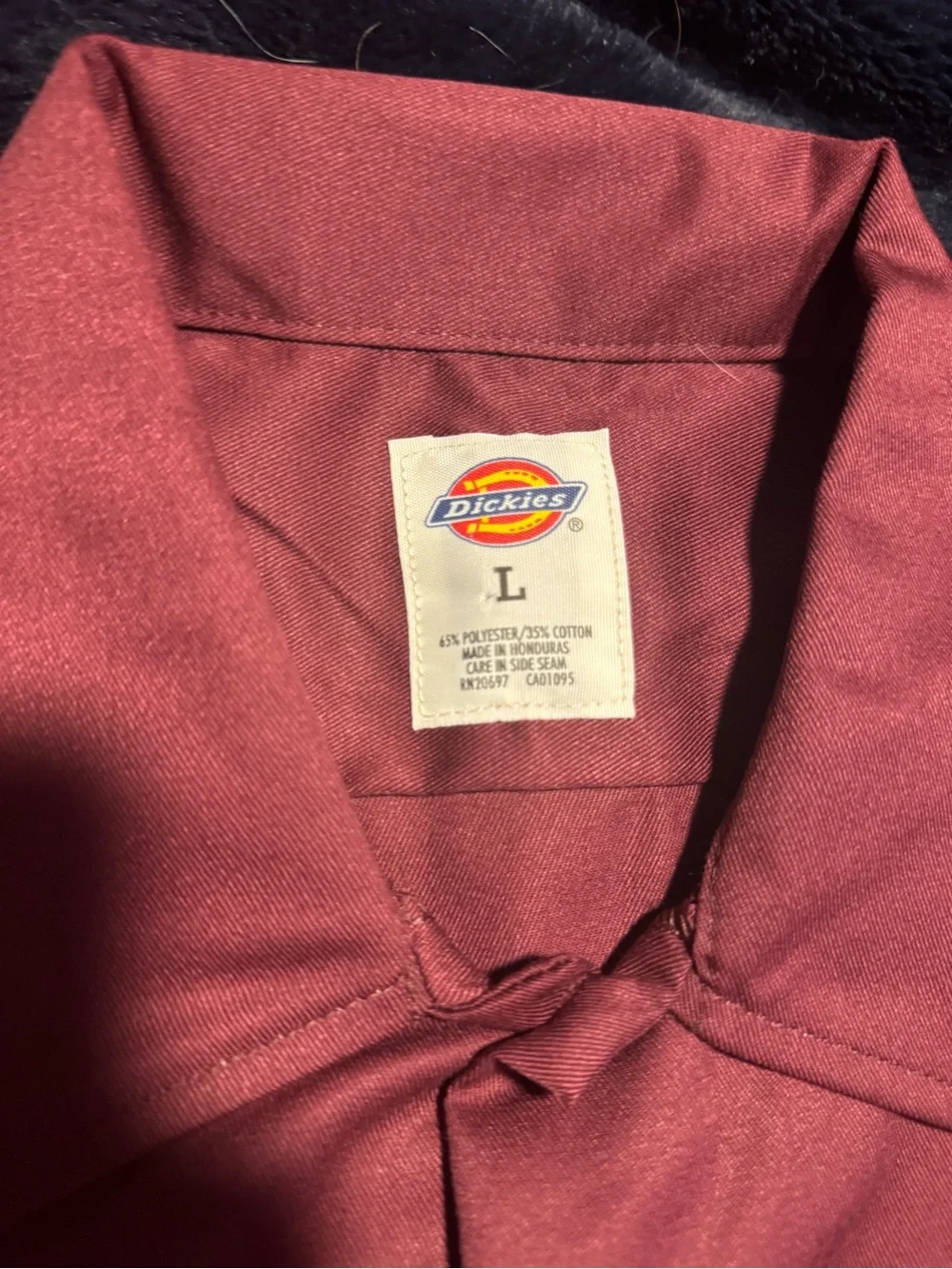 Dickies Men’s Long Sleeve Shirt Jacket - Burgundy